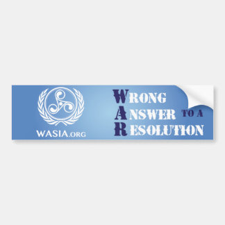 WASIA Bumper Sticker (Blue)