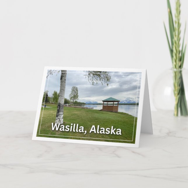 Wasilla Alaska Blank Greeting Card (Front)
