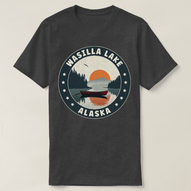 Wasilla Lake Alaska Sunset TShirt (Design Front)