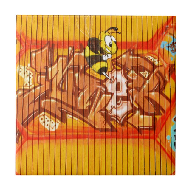 Wasp Graffiti Wall Ceramic Tile (Front)