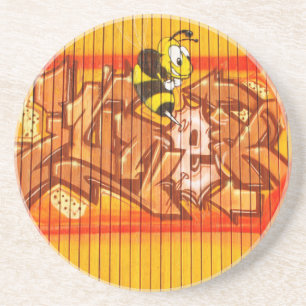 Wasp Graffiti Wall Coaster