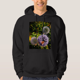 Wasp, on blue flowers hoodie