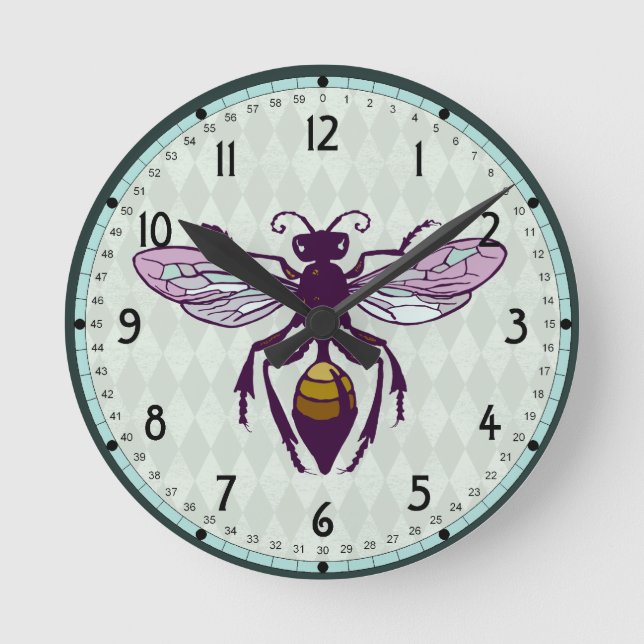 Wasp Round Clock (Front)