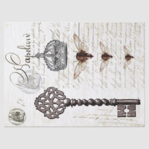 Wasp Script Decoupage Tissue Paper