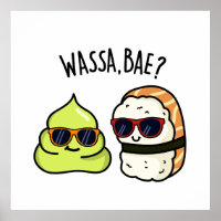 Wassa Bae Funny Food Wasabi Pun