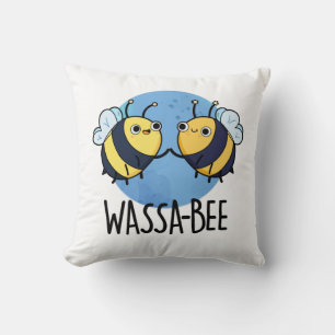 Wassabee Funny Wasabi Bee Pun Cushion