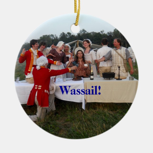 Wassail! Ceramic Tree Decoration (Front)