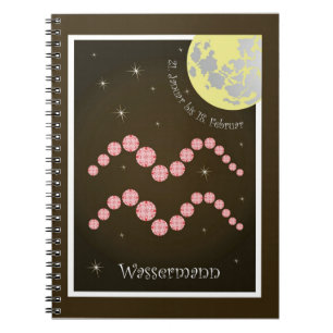 Wassermann 21. Januar bis 18. Februar Notizheft Notebook