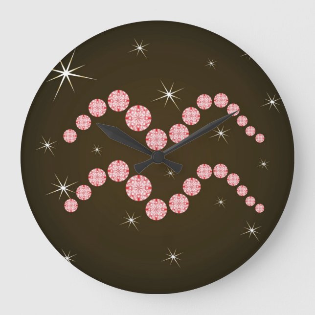 Wassermann 21. Januar bis 18. Februar Uhr Large Clock (Front)