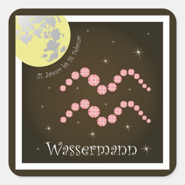 Wassermann 21 January to 18 February sticker (Front)