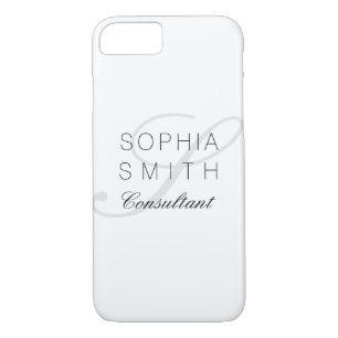 Wassermarke Minimalist Monogram Elegant Consultant iPhone 8/7 Case