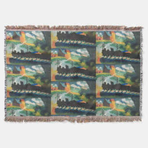 Wassily Kandins Murnau View With Railway & Castle Throw Blanket