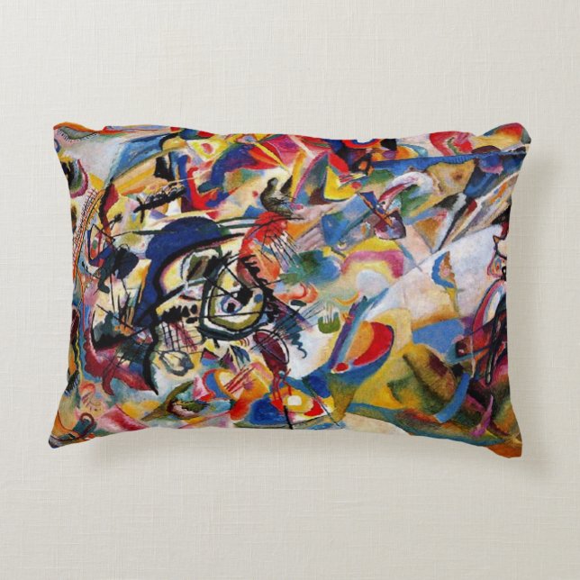 Wassily Kandinsky Abstract Art throw pillow (Back)