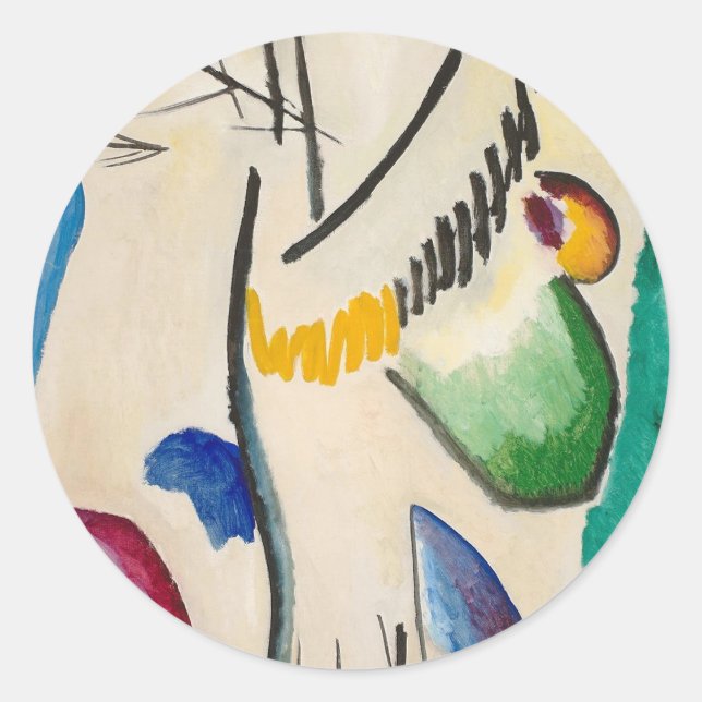 Wassily Kandinsky Abstract Artwork Classic Round Sticker (Front)