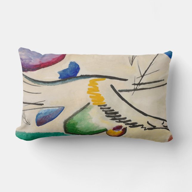 Wassily Kandinsky Abstract Artwork Lumbar Cushion (Front)