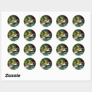 Wassily Kandinsky - Autumn in Bavaria Classic Round Sticker