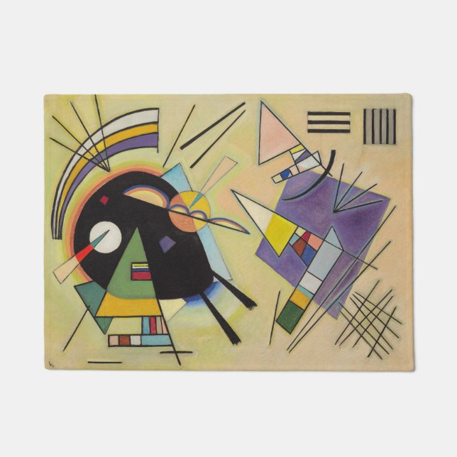WASSILY KANDINSKY - Black and violet Doormat (Front)