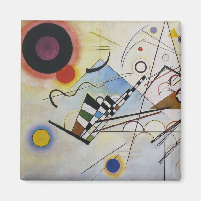 Wassily Kandinsky - Composition 8 - Functional Art Magnet (Front)