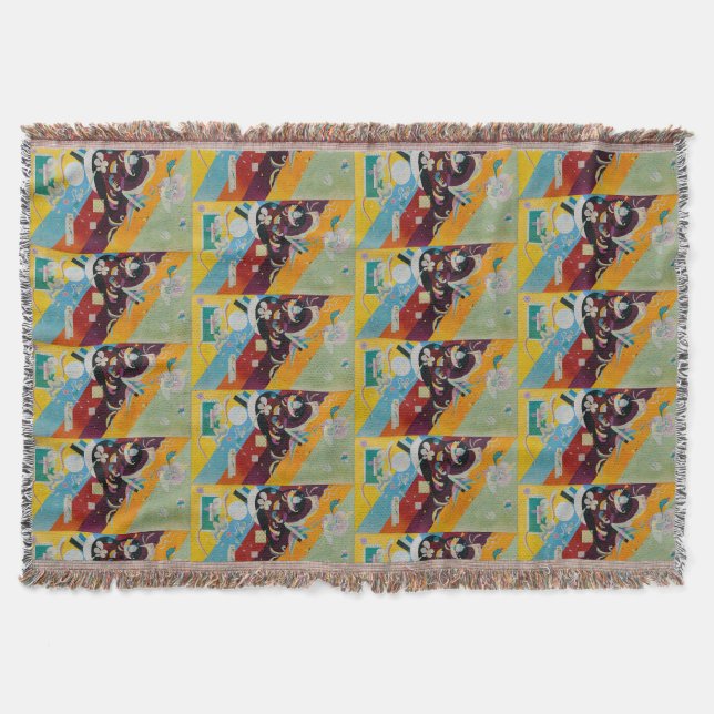 Wassily Kandinsky Composition 9 Abstract Painting Throw Blanket (Front)