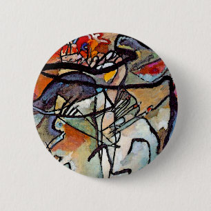 Wassily Kandinsky - Composition Five Abstract Art 6 Cm Round Badge