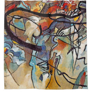 Wassily Kandinsky - Composition Five Abstract Art Shower Curtain