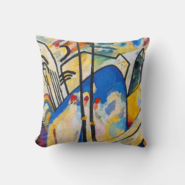 Wassily Kandinsky Composition Four - Abstract Art Cushion (Front)