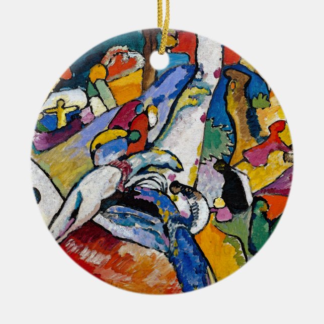 Wassily Kandinsky - Composition II Abstract Art Ceramic Tree Decoration (Front)