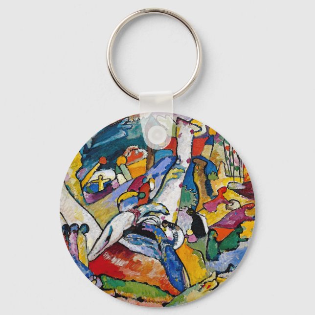 Wassily Kandinsky - Composition II Abstract Art Key Ring (Front)