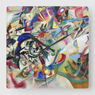 WASSILY KANDINSKY - Composition VII 1913 Square Wall Clock