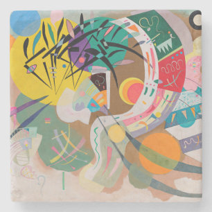 WASSILY KANDINSKY - Dominant curve Stone Coaster