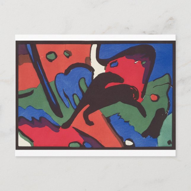 Wassily Kandinsky Franz Marc Blue Rider Painting Postcard (Front)