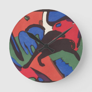 Wassily Kandinsky Franz Marc Blue Rider Painting Round Clock