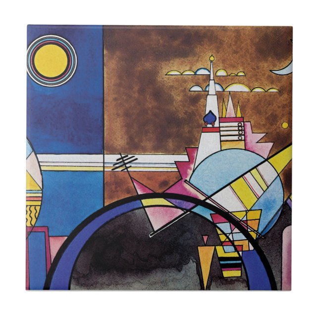 Wassily Kandinsky - Great Gate Of Kiev Abstract Tile (Front)