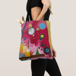 Wassily Kandinsky Heavy Red 1924 Abstract Art Tote Bag