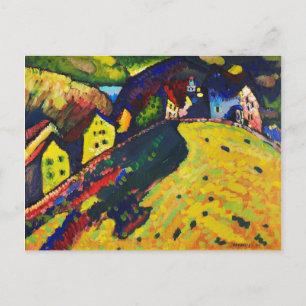 Wassily Kandinsky. Houses at Murnau. Expressionism Postcard