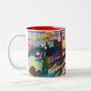Wassily Kandinsky Landscape with Factory Chimney Two-Tone Coffee Mug