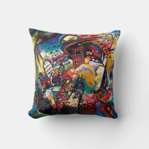 Wassily Kandinsky - Moscow Cityscape Abstract Art Cushion
