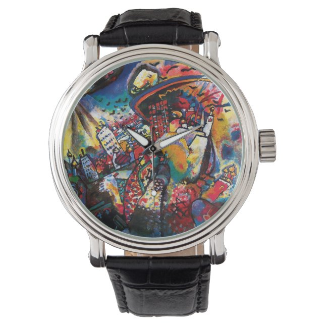 Wassily Kandinsky - Moscow Cityscape Abstract Art Watch (Front)