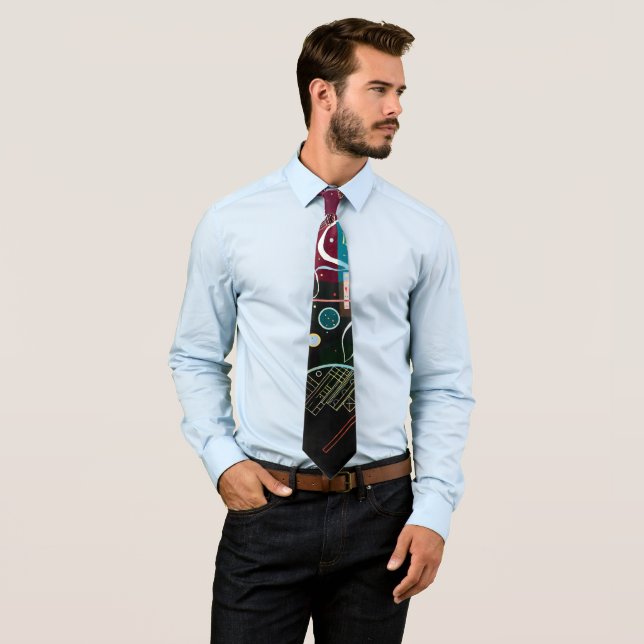 Wassily Kandinsky - Movement One Abstract Art Tie (In Situ)