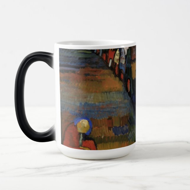 Wassily Kandinsky Painting with Houses Magic Mug (Left)