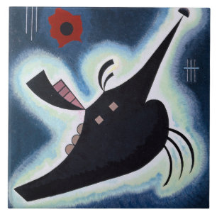 Wassily Kandinsky - Pointed Black, Ceramic Tile