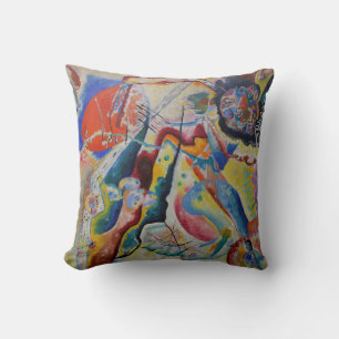 Wassily Kandinsky Red stain Classic Abstract Art Cushion