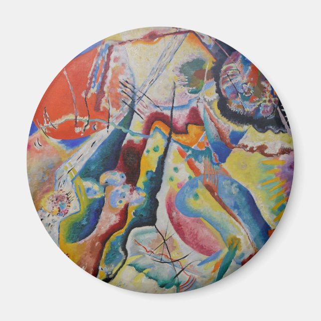 Wassily Kandinsky Red stain Classic Abstract Art Magnet (Front)