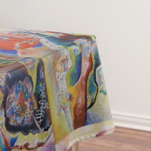 Wassily Kandinsky Red stain Classic Abstract Art Tablecloth