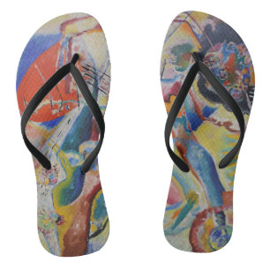 Wassily Kandinsky Red stain Classic Abstract Art Thongs