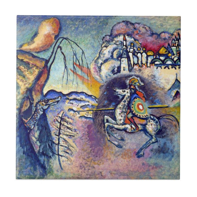 Wassily Kandinsky - Saint George & The Horsemen Tile (Front)