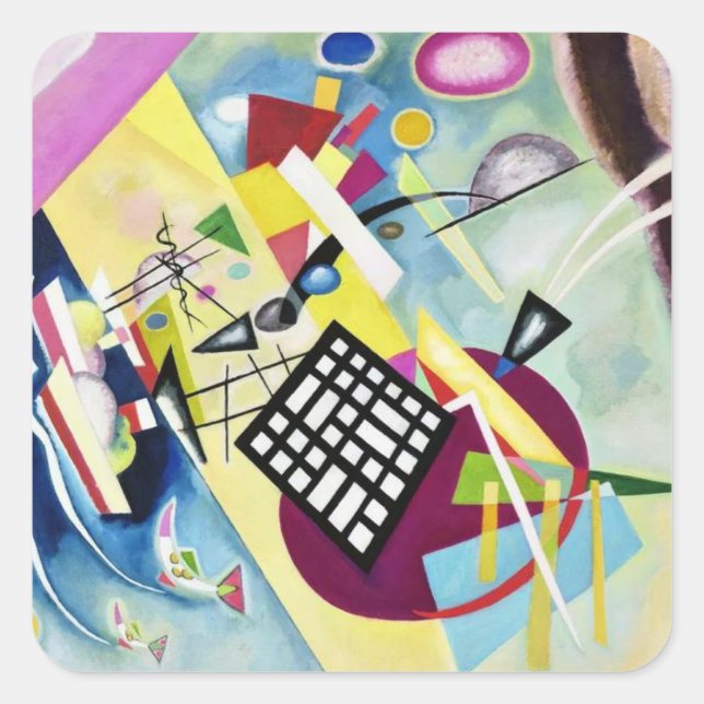 Wassily Kandinsky Square Sticker (Front)