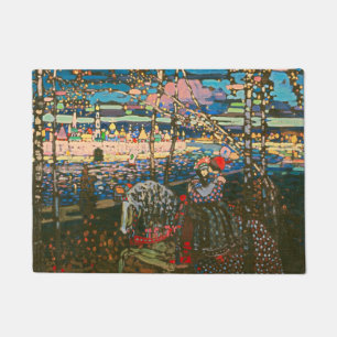 Wassily Kandinsky The Riding Couple Russian Art Doormat