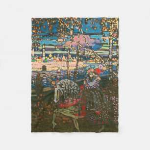 Wassily Kandinsky The Riding Couple Russian Art Fleece Blanket