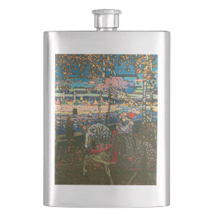 Wassily Kandinsky The Riding Couple Russian Art Hip Flask